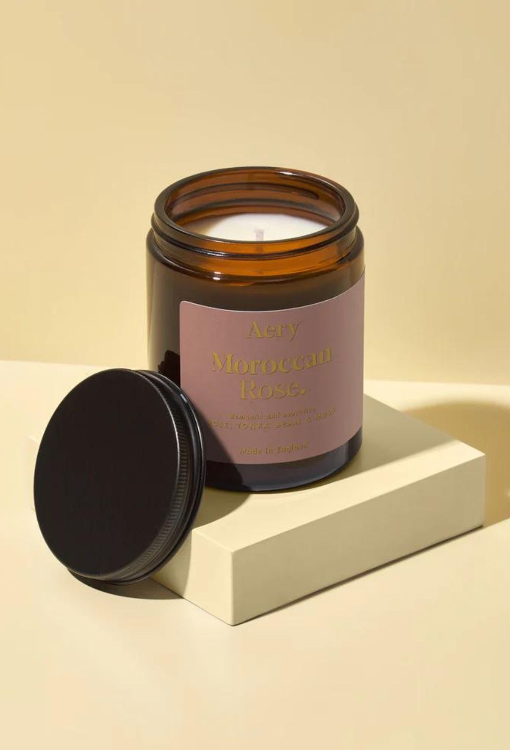 MOROCCAN ROSE SCENTED JAR CANDLE - ROSE TONKA AND MUSK