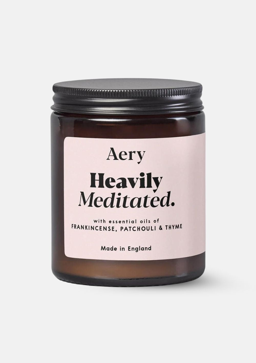 HEAVILY MEDITATED SCENTED JAR CANDLE - FRANKINCENSE PATCHOULI AND THYME