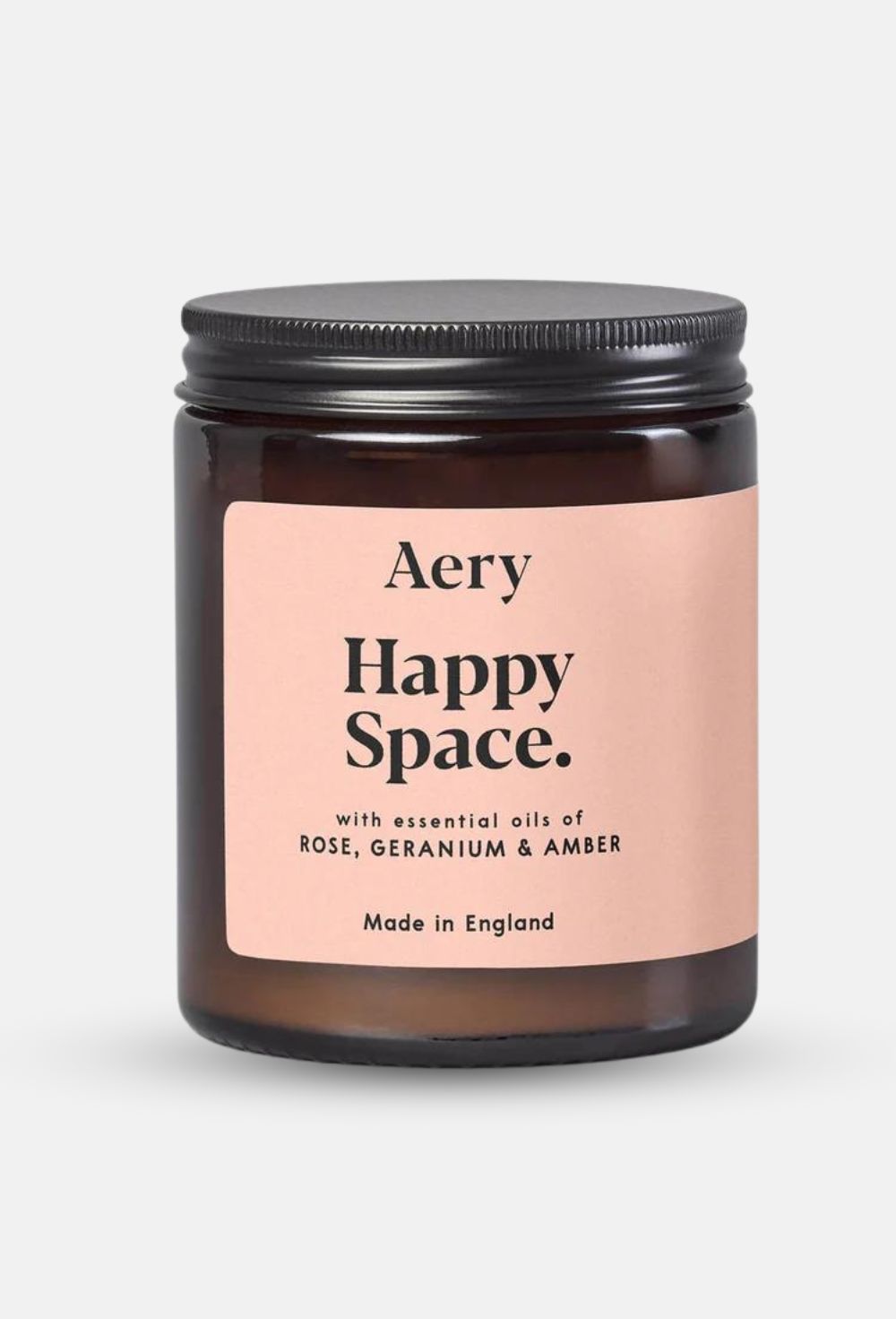 HAPPY SPACE SCENTED JAR CANDLE - ROSE GERANIUM AND AMBER