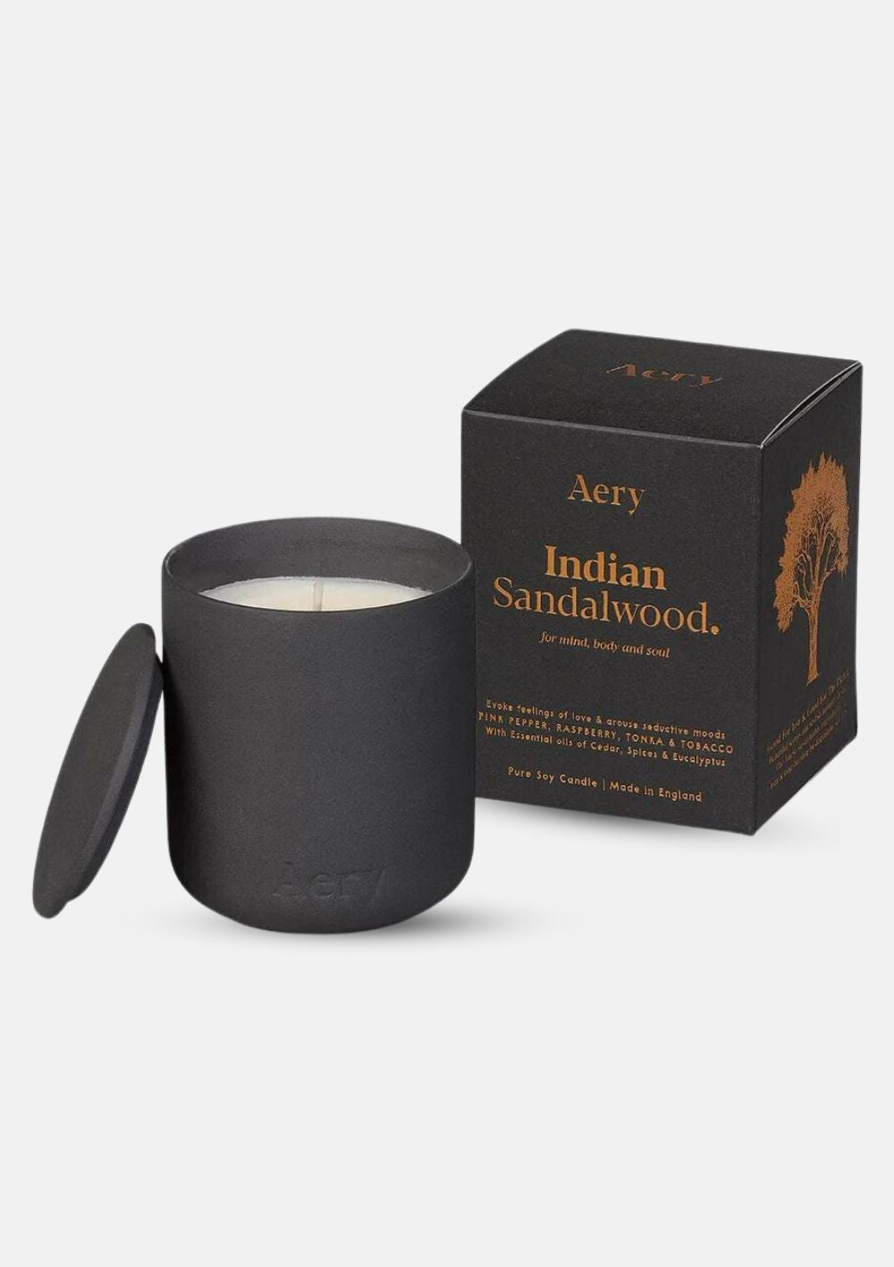 INDIAN SANDALWOOD SCENTED CANDLE - PEPPER RASPBERRY AND TONKA