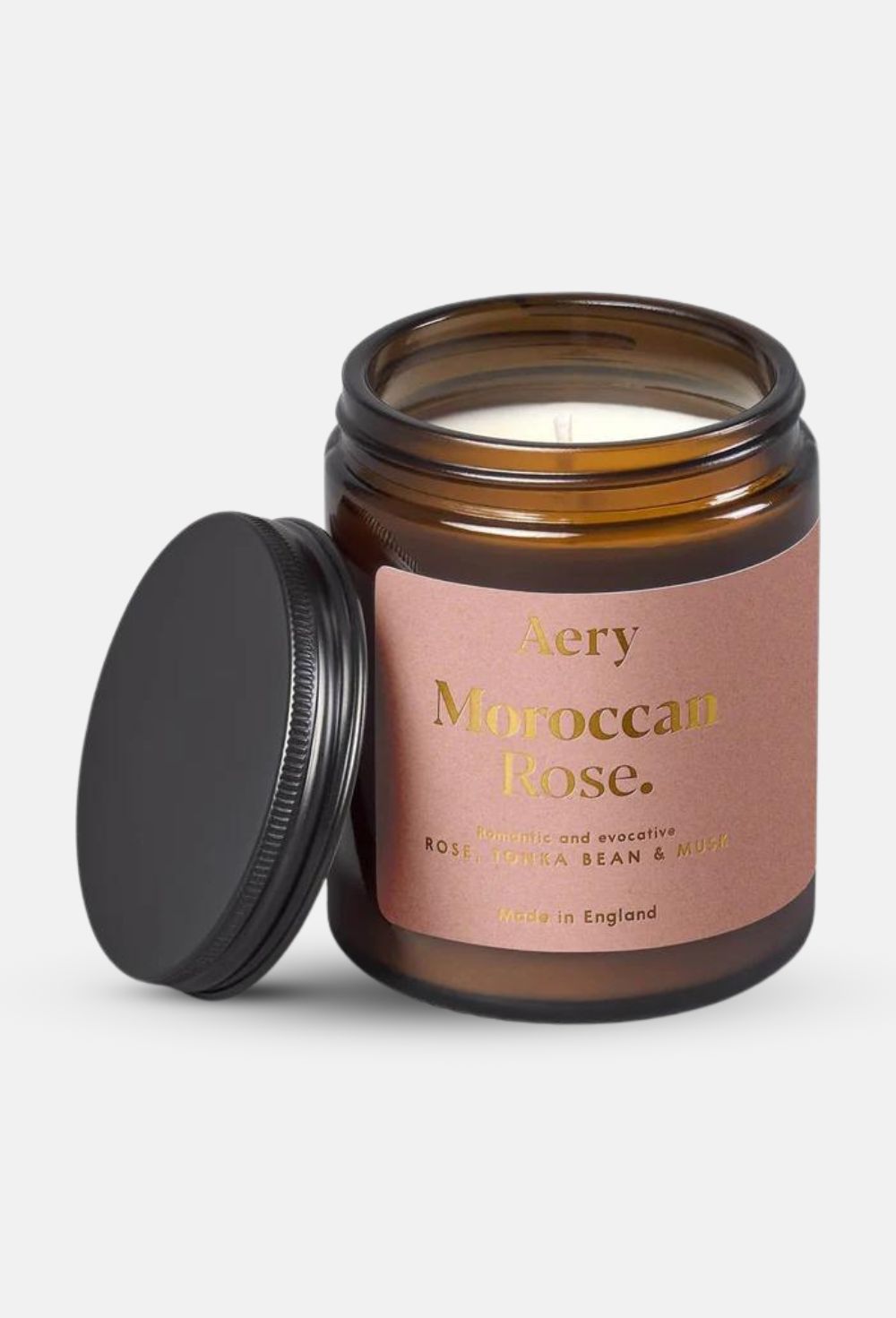 MOROCCAN ROSE SCENTED JAR CANDLE - ROSE TONKA AND MUSK